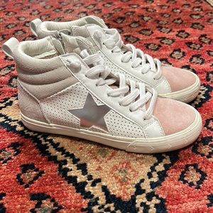 Vintage Havana Jane Suede Perforated Leather High Top Zip Sneakers - Worn once!